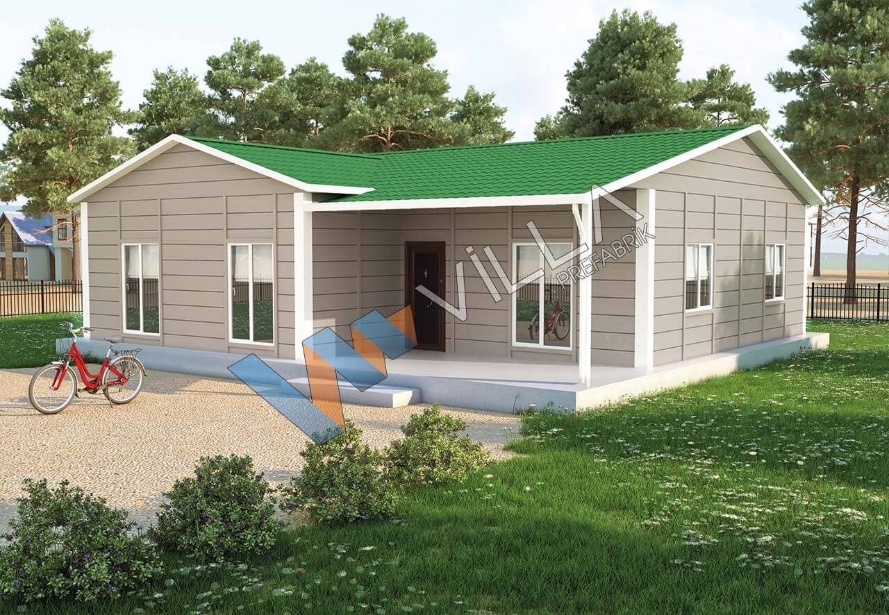 117 m2 DATÇA TEK KATLI PREFABRİK EV