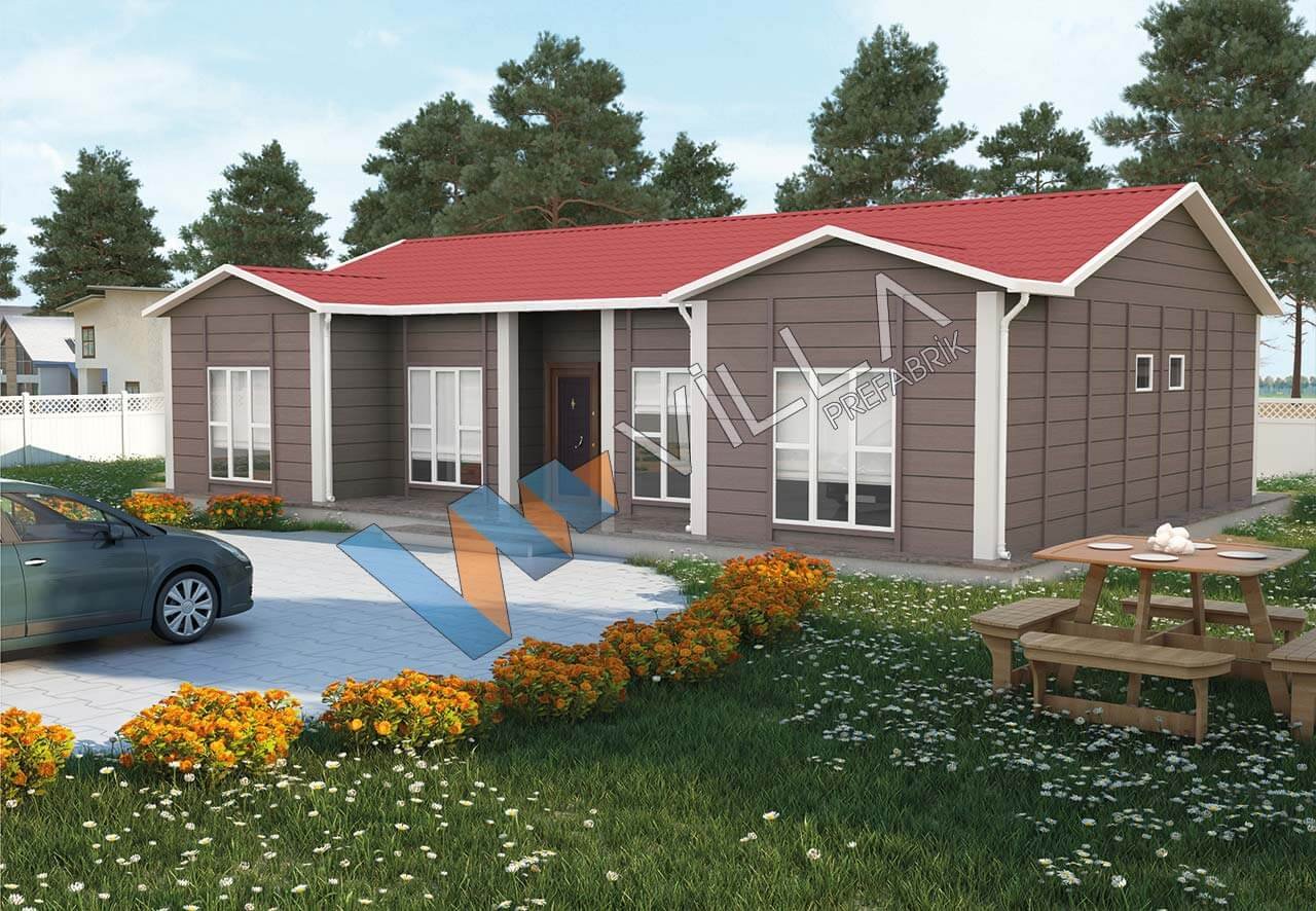 Tek Katlı Prefabrik Ev 129 m²