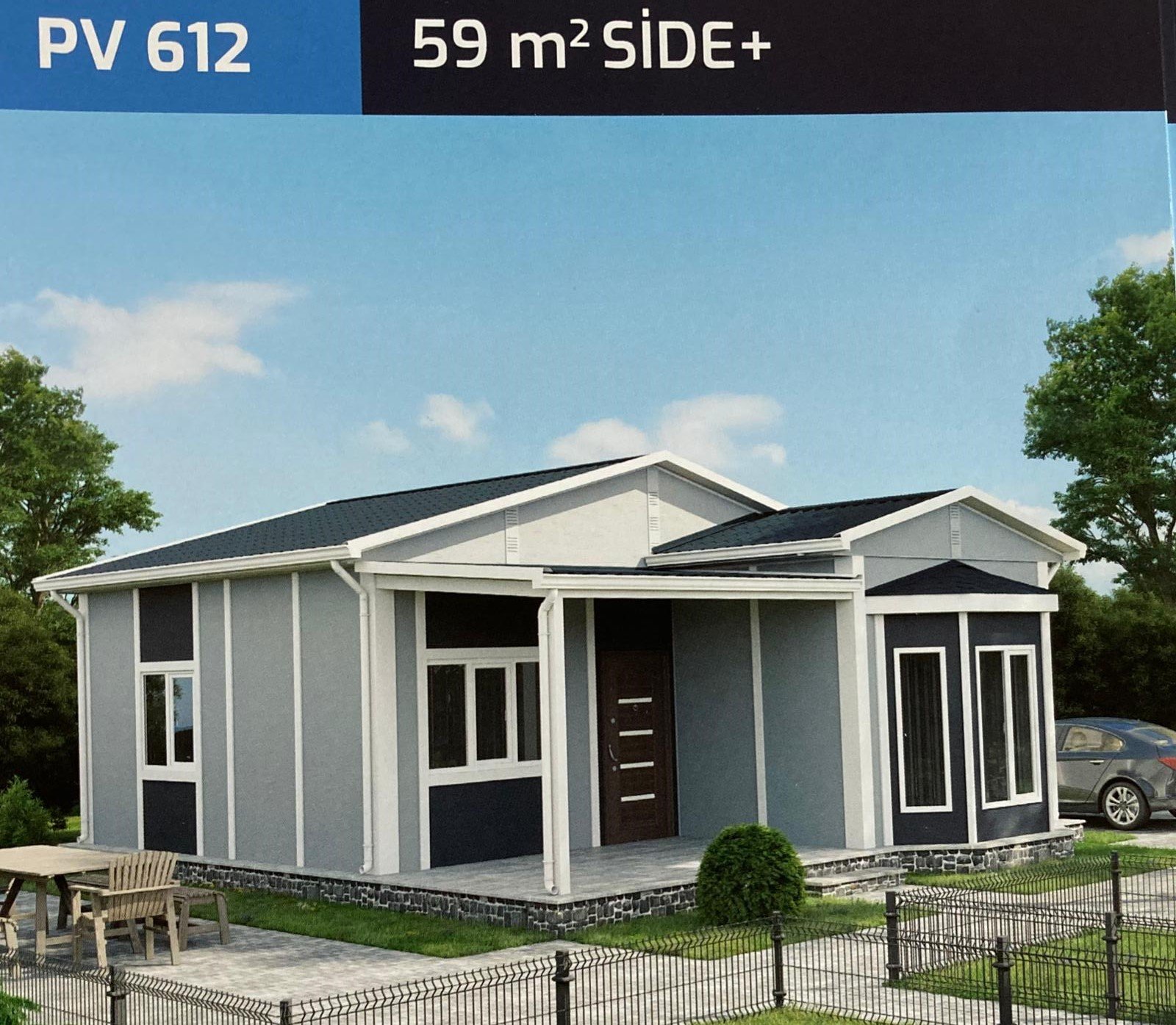 59 m2 SİDE TEK KATLI 2+1 PREFABRİK EV
