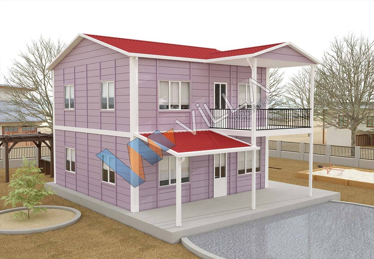 149 m2 ÇİFT KATLI PREFABRİK EV
