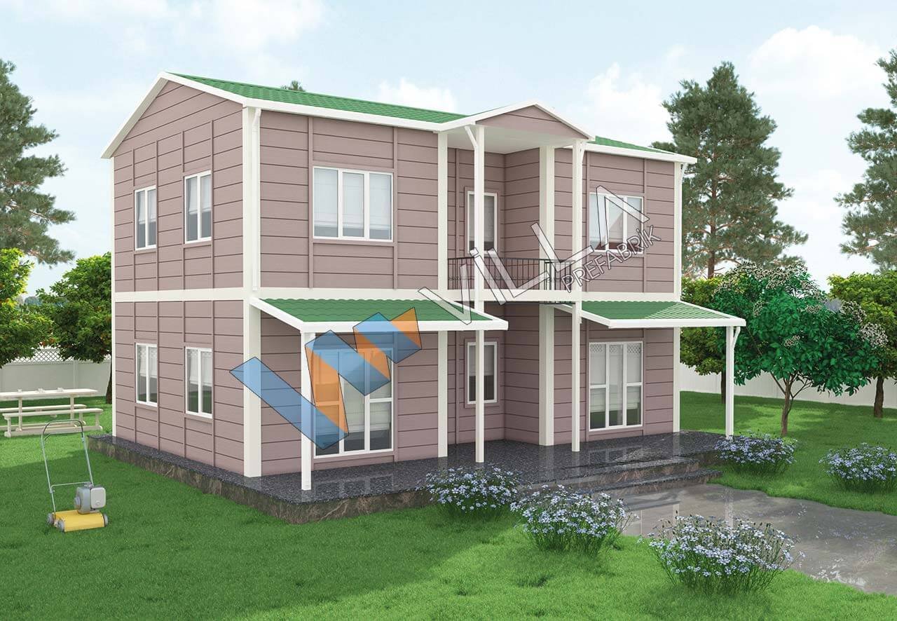158 m2 HALİKARNAS ÇİFT KATLI 3+1 PREFABRİK EV