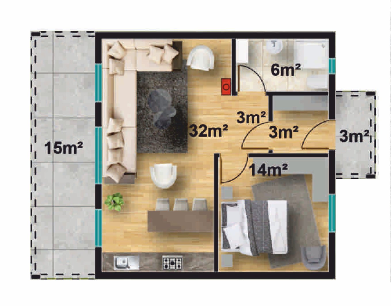 76 M2 TEK KATLI ÇELİK EV